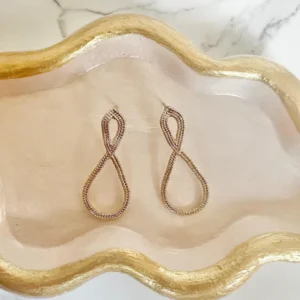 Aretes infinito grandes dorados
