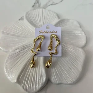 Aretes interrogación  dorado