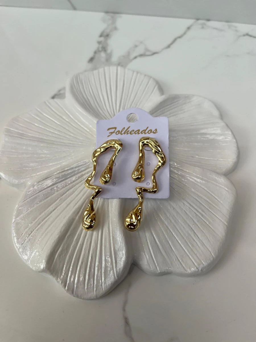 Aretes interrogación  dorado