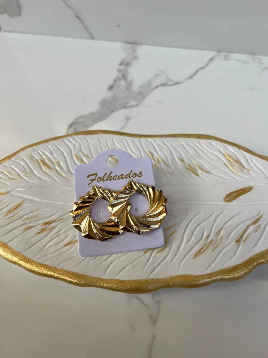 Argollas circular doradas