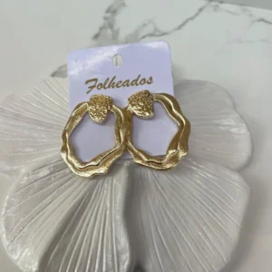 Argollas doble lisas doradas