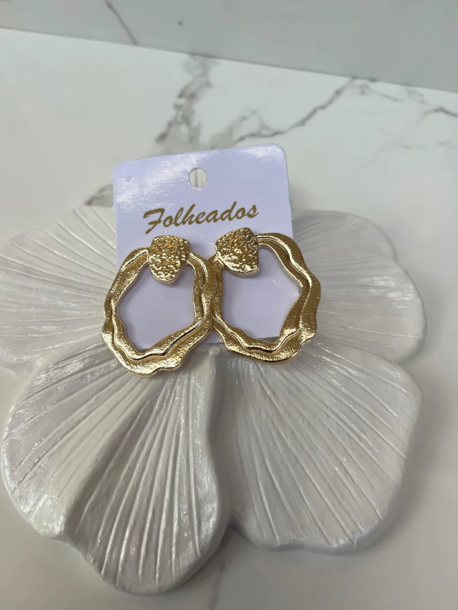 Argollas doble lisas doradas