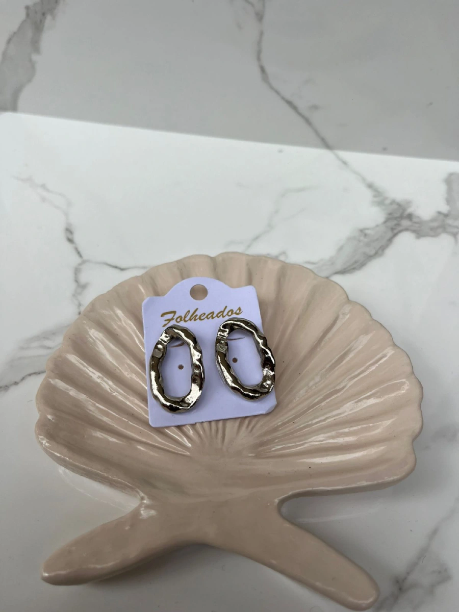 Argollas chunky medianas plateada