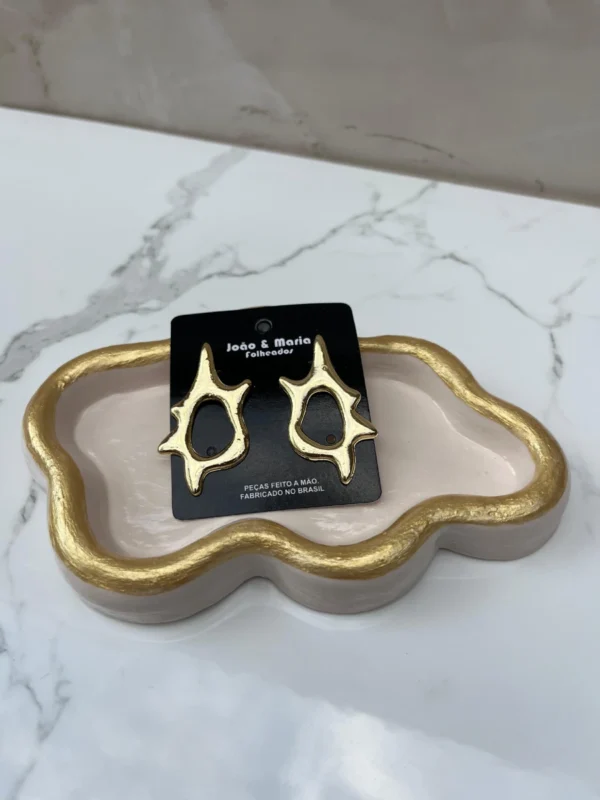 Aro estilo reventado dorado