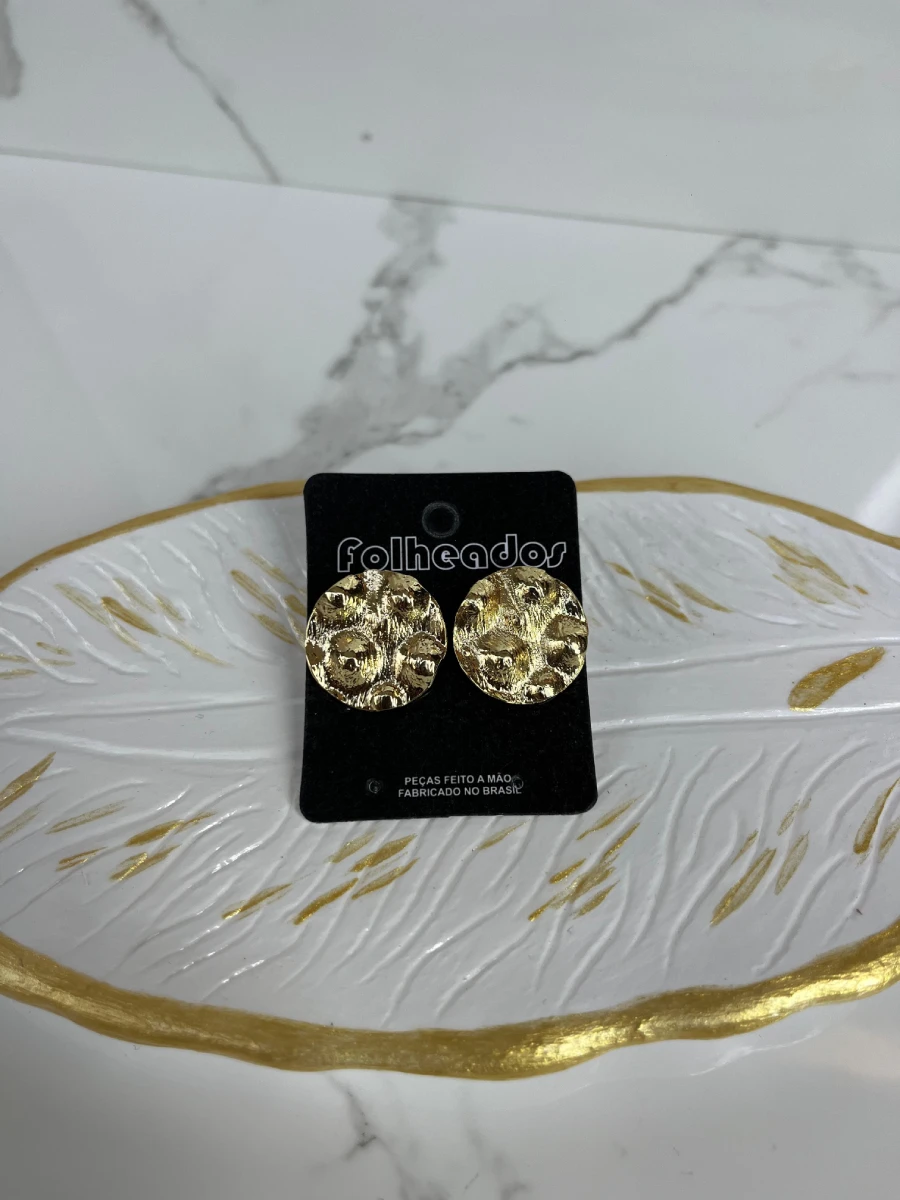Botoncito texturizado dorado