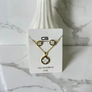 Conjunto van cleef blanco