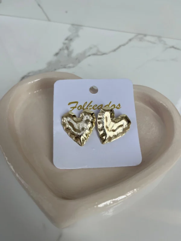 Corazón chunky dorado