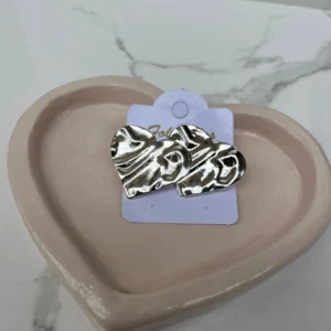 Corazon chunky plateado