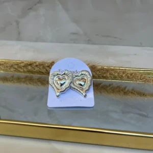 Corazón derretido chunky plateado