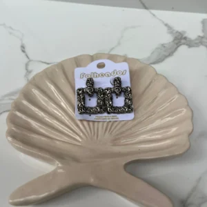 Argollas cuadradas bronze