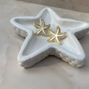 Estrella de mar puntas zig zag dorado