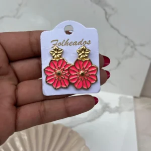 Flor 8 puntas con flor dorada pequeñas