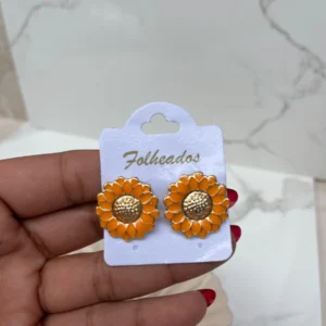 Flor pequeña mil hojas naranja con dorado