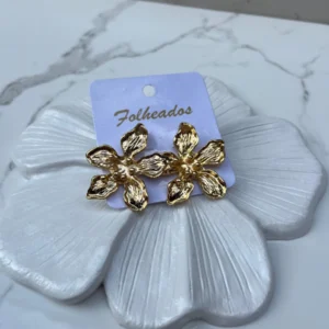 Flor puntas finas doradas