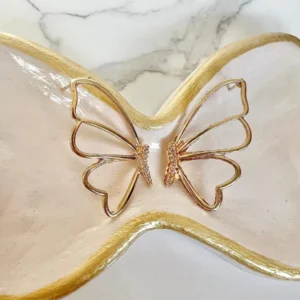 Mariposas grandes sin relleno doradas