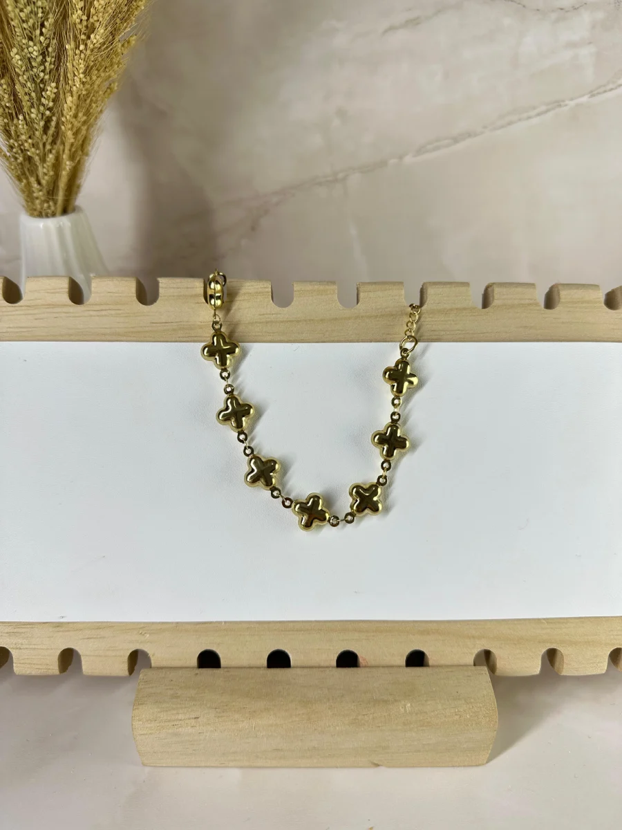 Pulsera van cleef gordita dorado