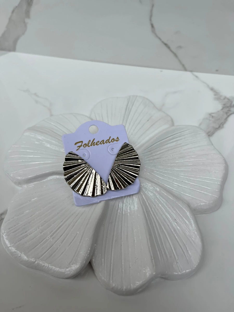 Semi abanico plateado