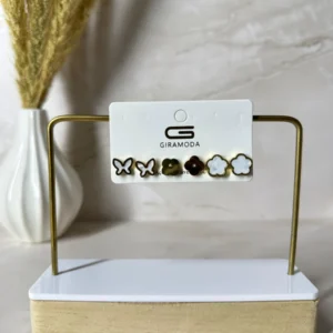 Set mariposa, van cleef lleno y blanco