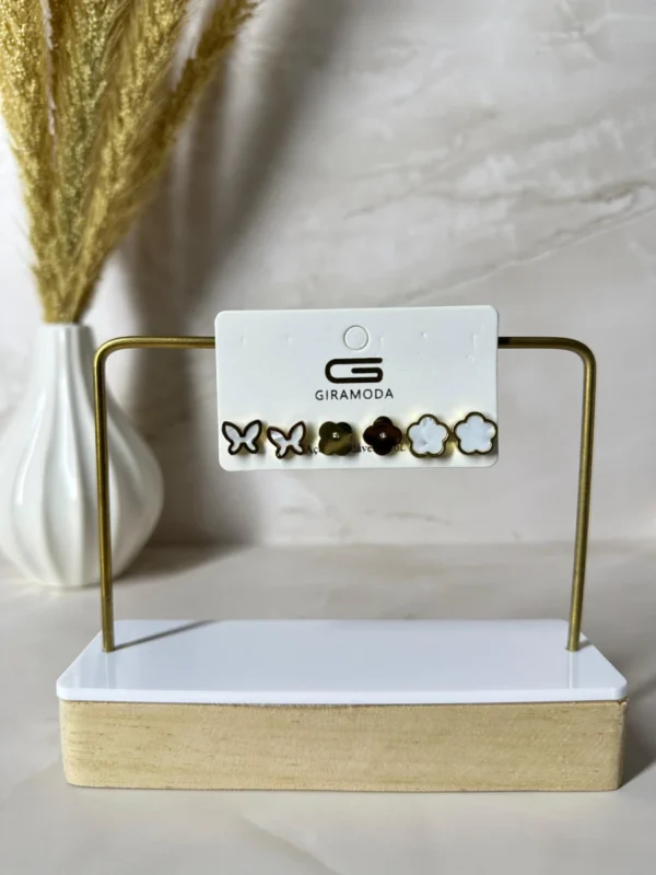 Set mariposa, van cleef lleno y blanco