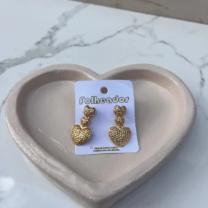 Trio corazones dorados