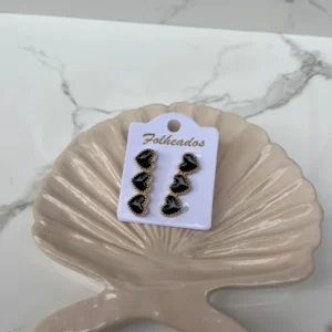 Trio corazones llenos con dorado