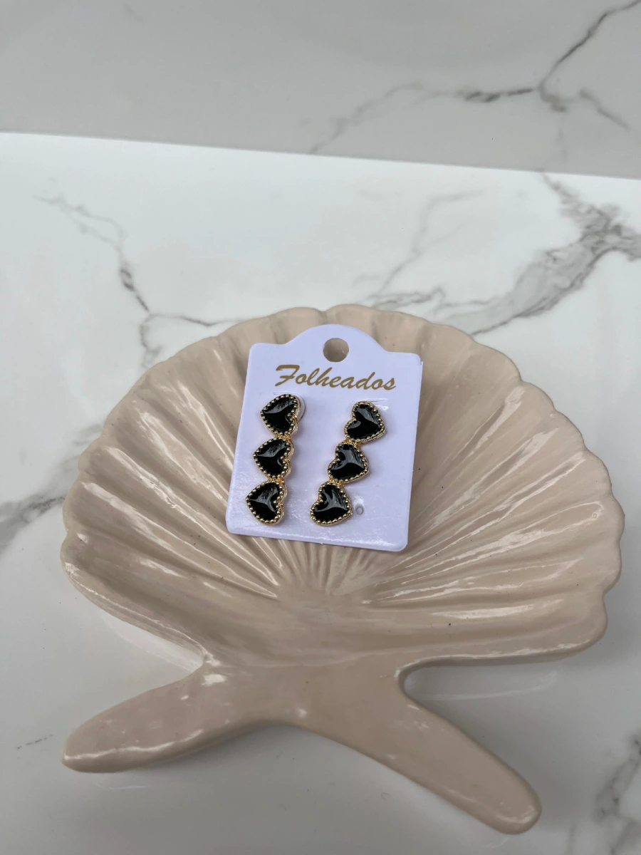 Trio corazones llenos con dorado