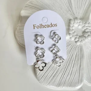 trio van cleef plateados sin relleno