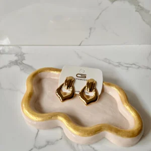Argollas con puntas doradas
