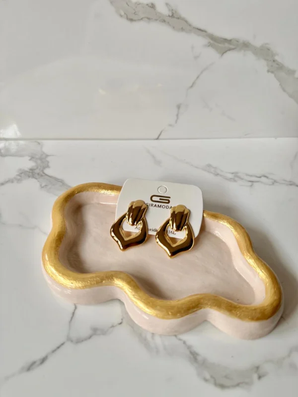 Argollas con puntas doradas