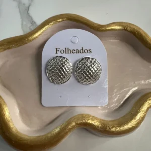 Botón pequeño con puntitos plateado
