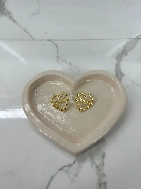 Corazón amor dorado
