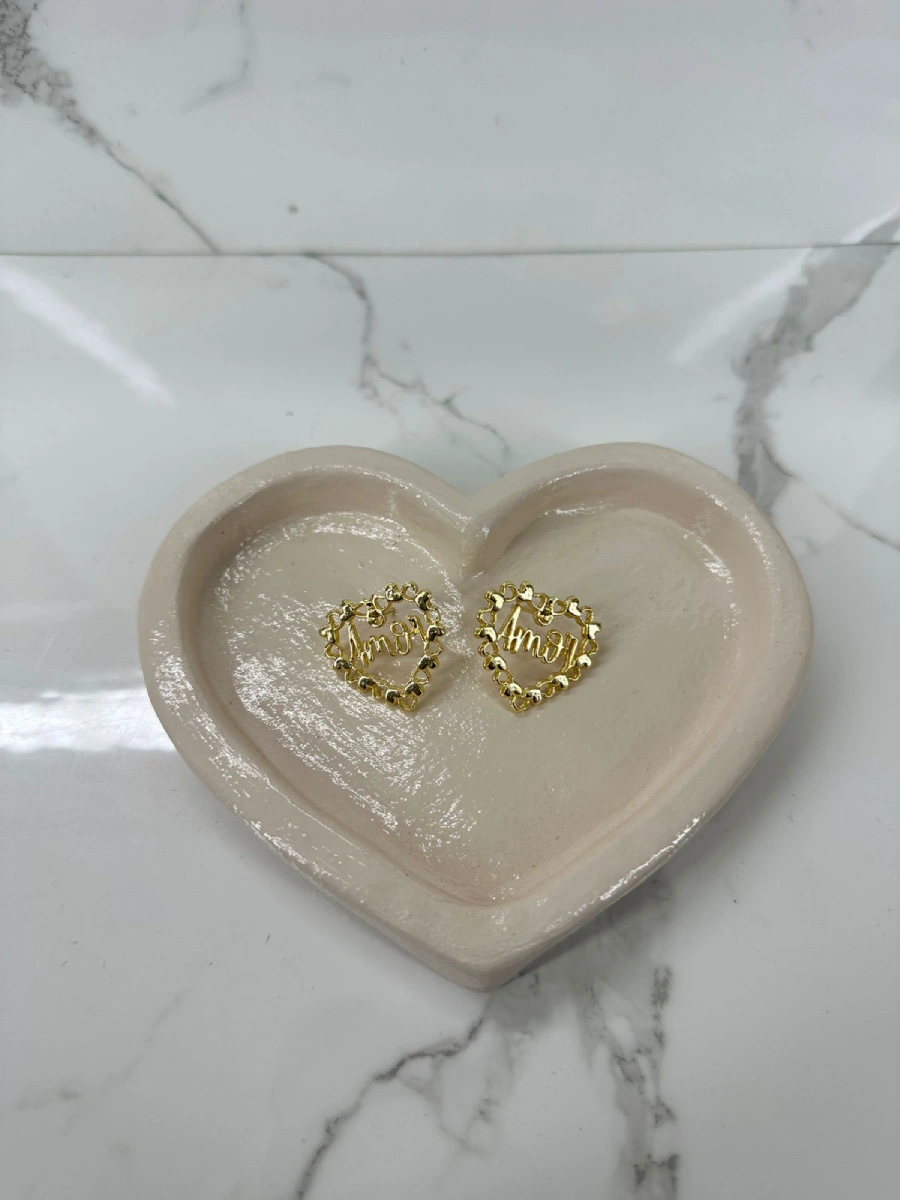 Corazón amor dorado