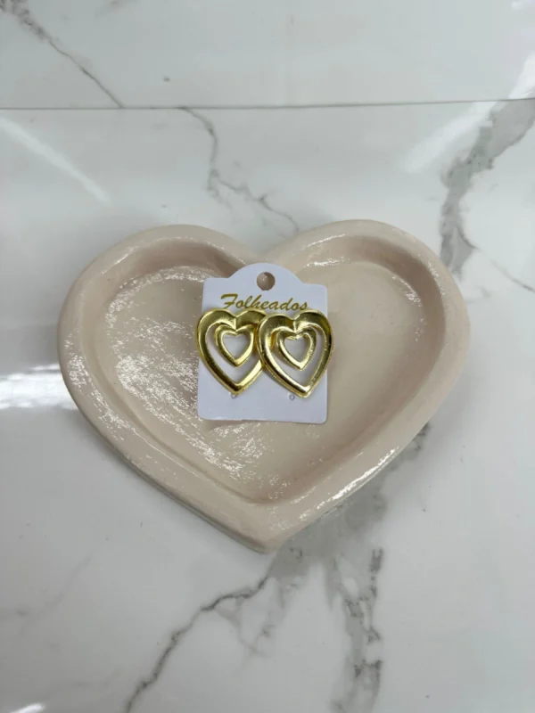 Corazón doble dorado