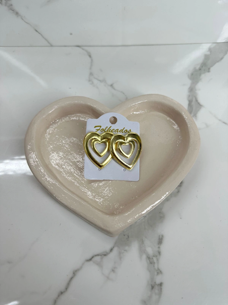 Corazón doble dorado
