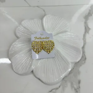 Corazón malla dorado