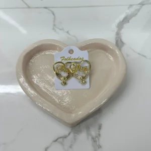 Corazón paz dorado
