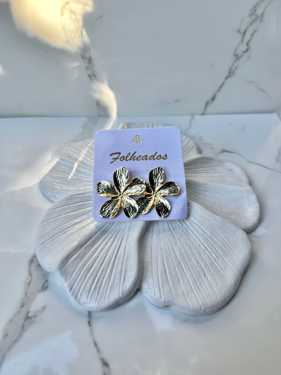 Flor 5 puntas gorditas dorado