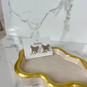 Mariposas simples a presión doradas