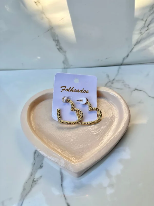 Mitad de corazones dorado