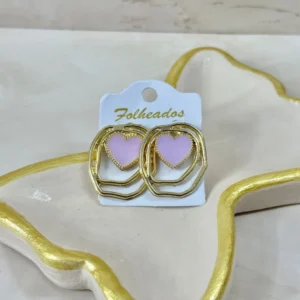 Argolla con corazón rosado