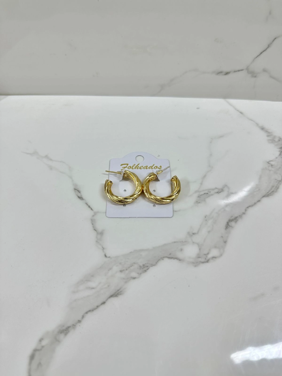 Argollas trenzas doradas