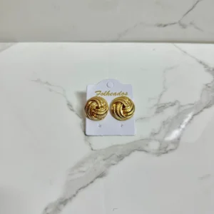 Botón espiral dorado