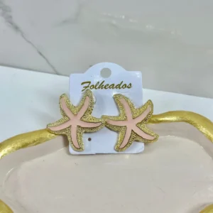 Estrella de mar lila con borde dorado