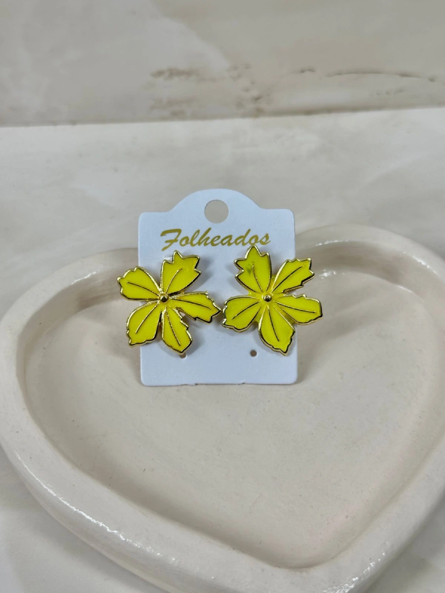 Flor irregular amarillo fosforescente