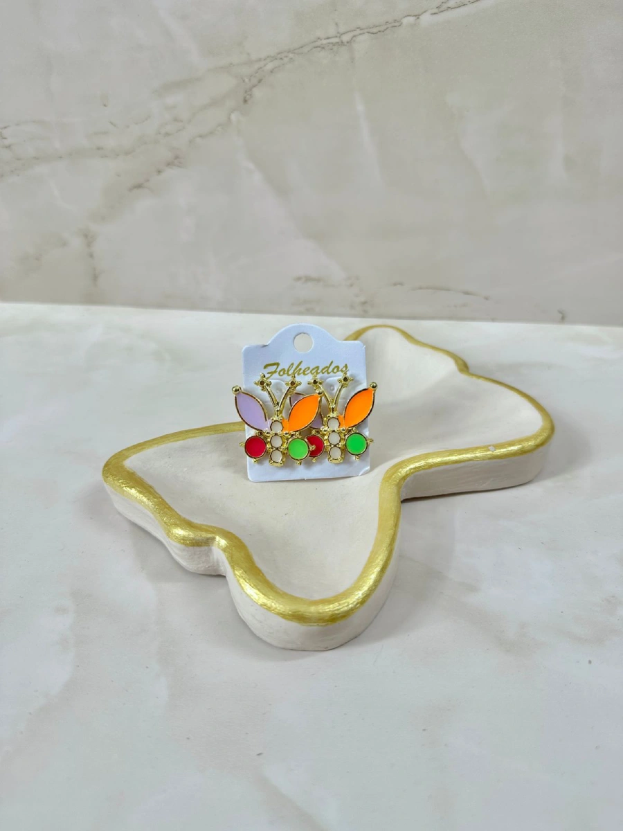 Mariposa con antena multicolor