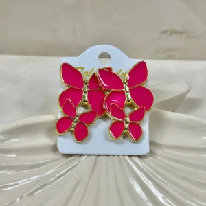 Mariposa doble pequeña grande fucsia