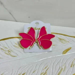 Mariposa fucsia con borde doraditos