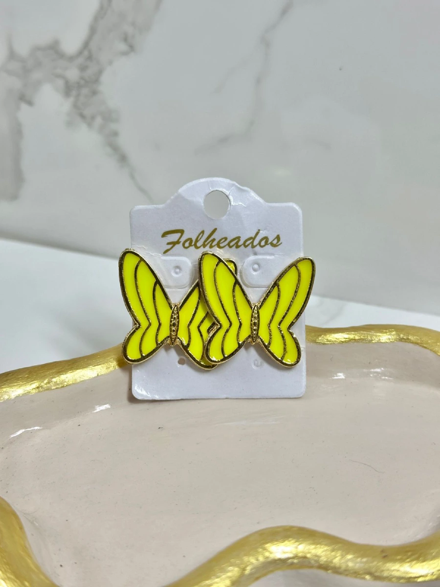 Mariposa lisa amarillo fosforescente