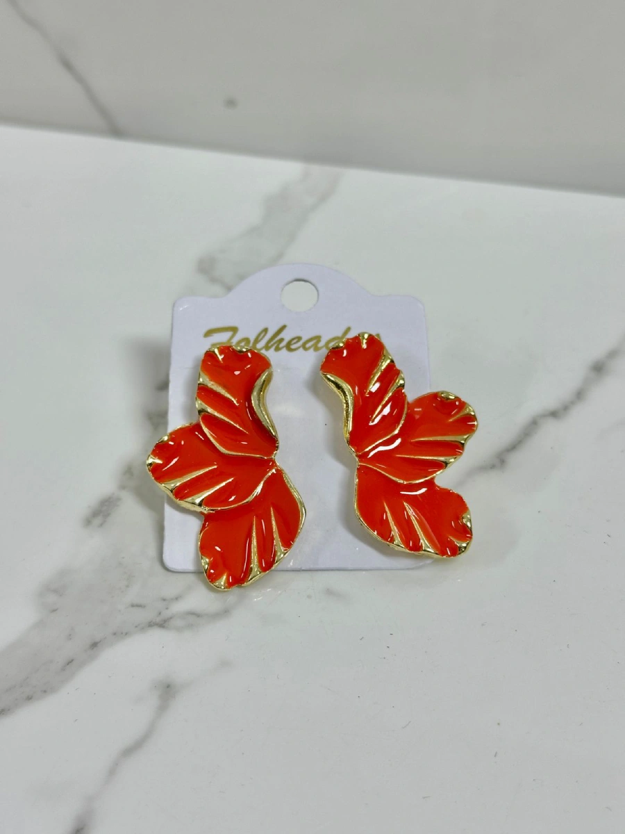 Media flor grande naranja