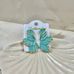 Media flor grande verde agua